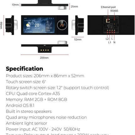 6 - Inch Home Control Panel - Space Smart Solutions