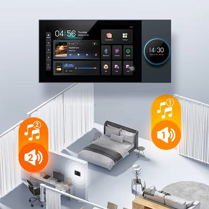7 - Inch Smart Control Panel With Amplifier 2 ZONE - Space Smart Solutions