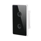 Black Frame Silver / 2 Gang / Zigbee