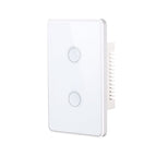 White Frame Silver / 2 Gang / Zigbee