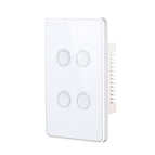 White Frame Silver / 4 Gang / Zigbee