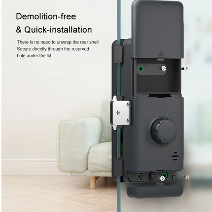 S205 Glass door Lock Fingerprint - Space Smart Solutions