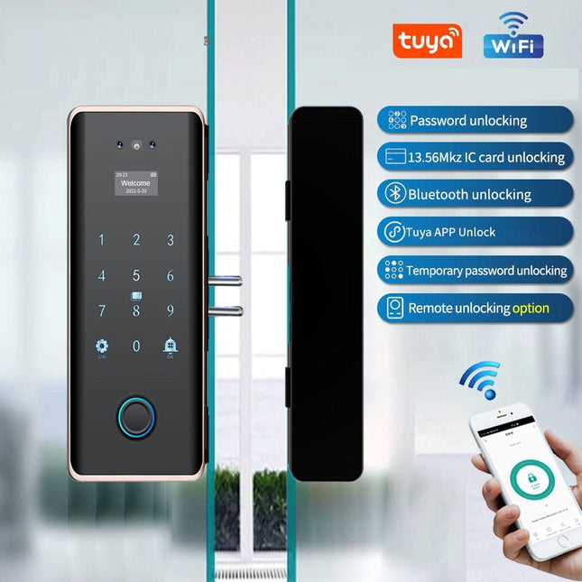 S207 Glass door Lock Face ID - Space Smart Solutions