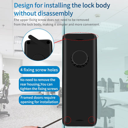 S207 Glass door Lock Face ID - Space Smart Solutions