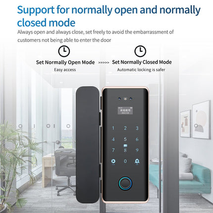 S207 Glass door Lock Face ID - Space Smart Solutions